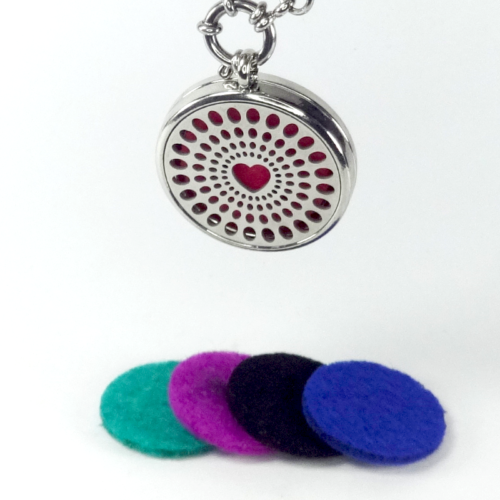 Hearts essential oil diffuser Necklace