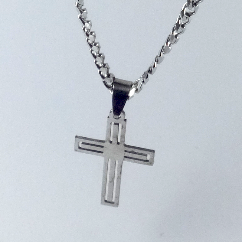 Medium Cross Pendant for 5mm Flat Rolled Chain