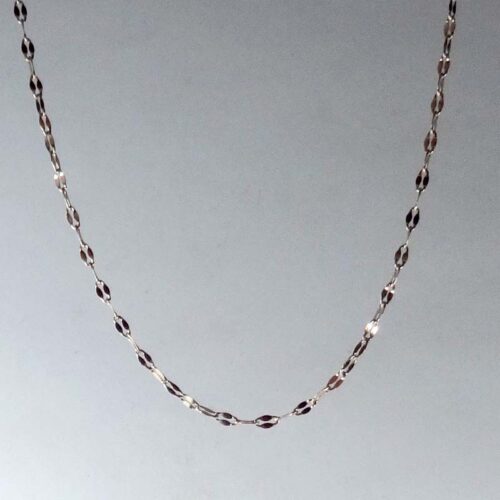 2mm Flat Linked Rose Gold Necklace