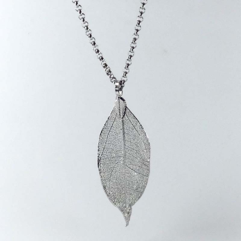 Silver Leaf Hanger Necklace