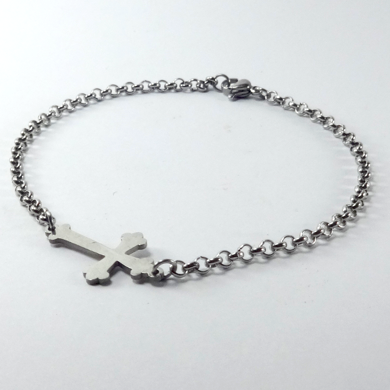 Inline Cross Bracelet