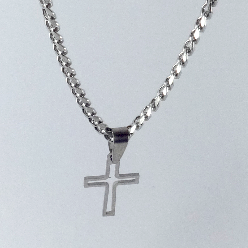 Small Cross Pendant for 5mm Flat Rolled