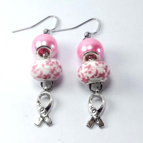 Cancer Awareness Earrings (Breast Cancer#2)