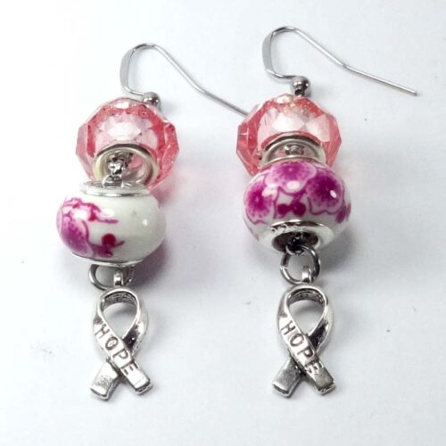 Cancer Awareness Earrings (Breast Cancer)