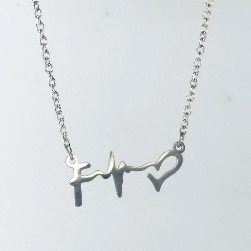 Hope And Faith Hope Love Necklace White Gold Faith, Hope, Love 2mm