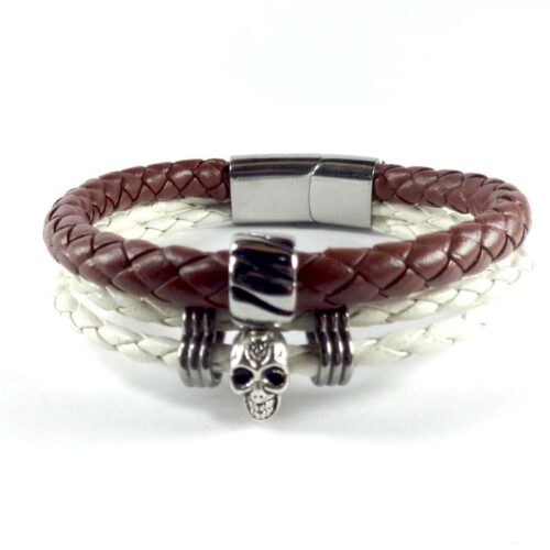 Leather and Stainless Steel Bracelet #25