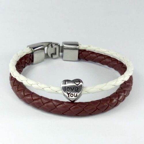 Leather and Stainless Steel Bracelet #29