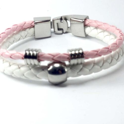 Leather and Stainless Steel Bracelet #18