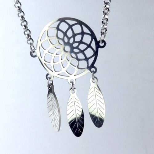 Feather Dreamcatcher Necklace and Pendant Combo