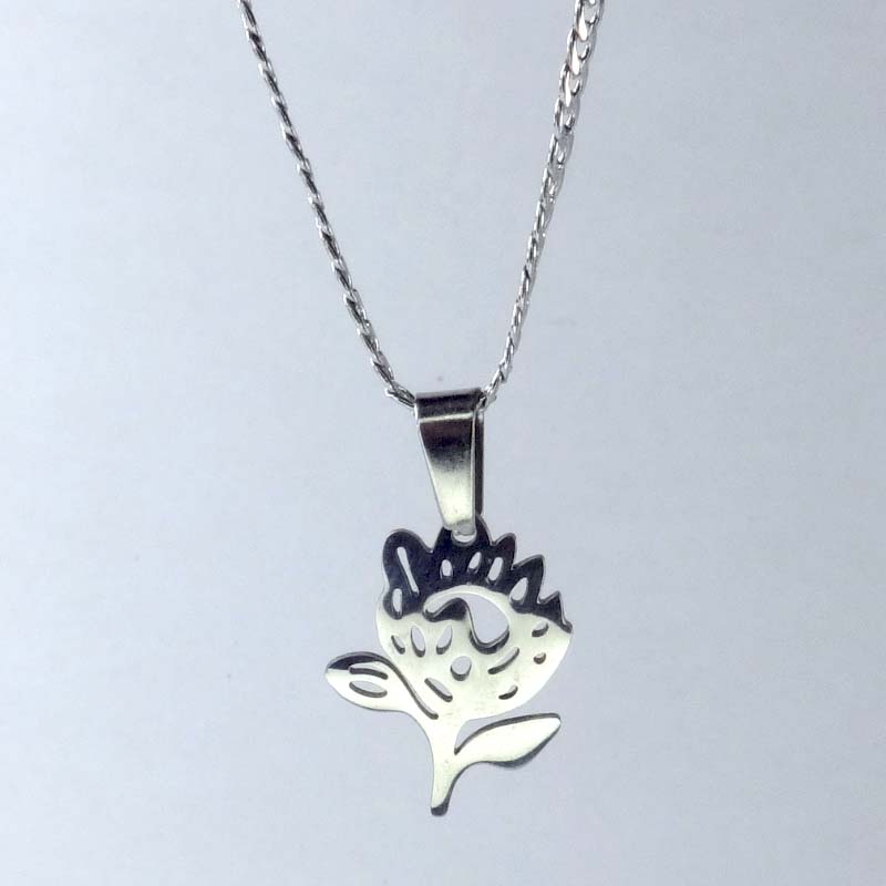 Small Protea 2mm Flat Rolled Necklace and Pendant Combo