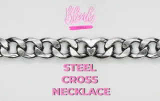 Steel cross necklace