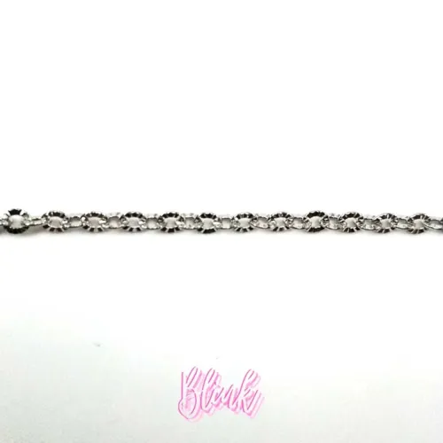 3mm Crinkle Linked Chain Necklace