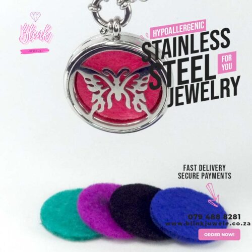 Butterfly essential oil diffuser Necklace