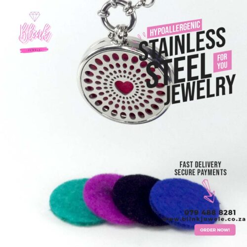 Hearts essential oil diffuser Necklace