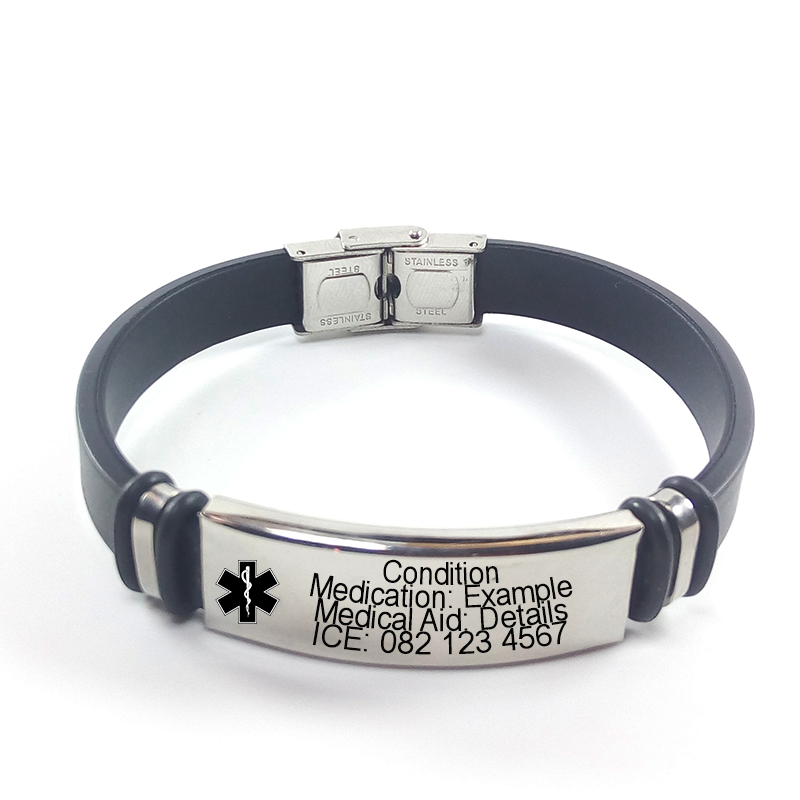 Custom Medical Alert Bracelet 1 Blink Juwele™ Stainless Steel jewelry