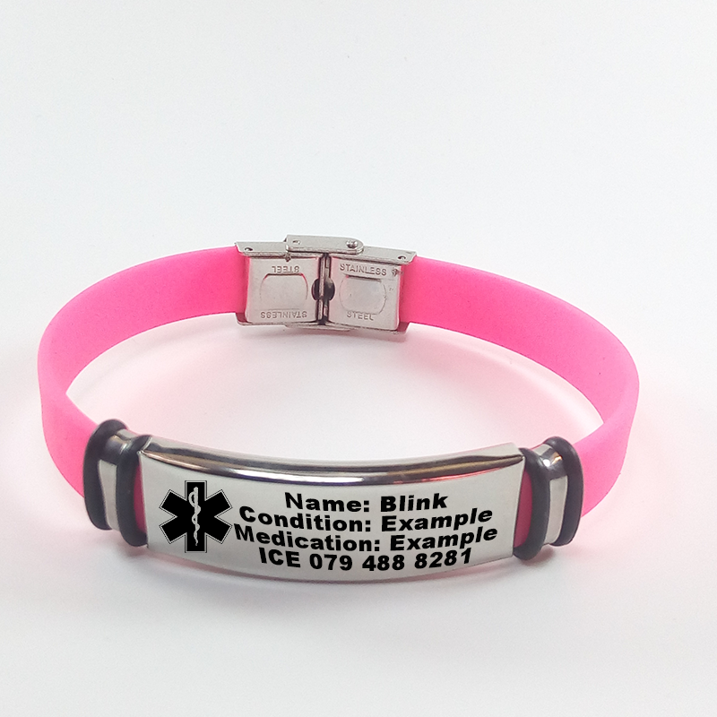 Custom Medical Alert Bracelet 2 Blink Juwele™ Stainless Steel jewelry