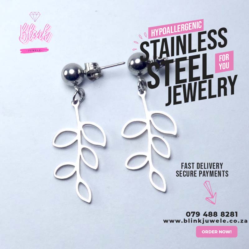 Leaf Drop Stud earrings