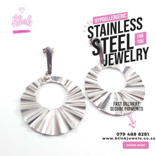 Crinkle Disk Earrings