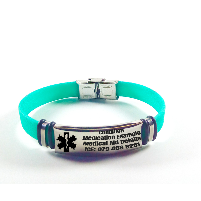 Custom Medical Alert Bracelet 6 Blink Juwele™ Stainless Steel jewelry