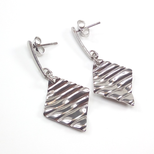 Dented Diamond Earrings