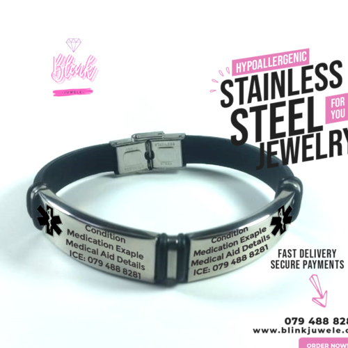 Custom Medical Alert Bracelet (Double plate)