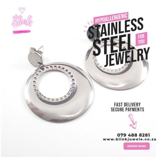 Inline dented Round Earrings