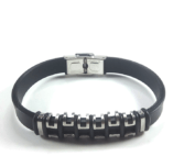 Men’s Rubber and Stainless Steel Bracelet #8
