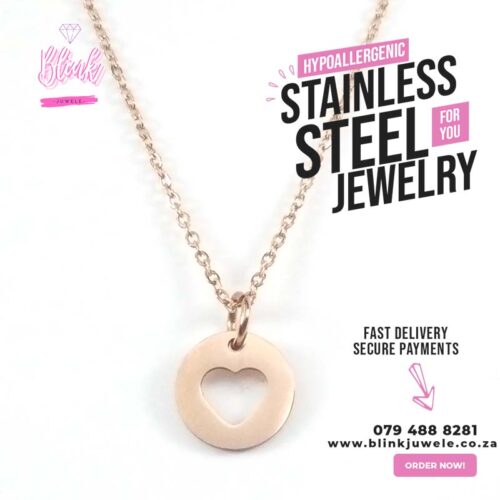Rose Gold Round Heart Charm Combo