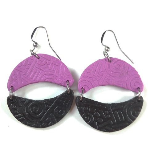 Tribal Polymer Clay Earrings #10
