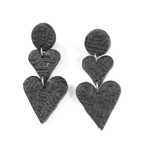 Tribal Polymer Clay Earrings #2