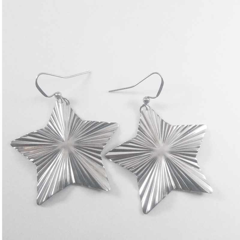 Crinkle Star Earrings