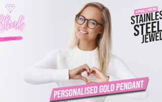 Personalised gold pendant
