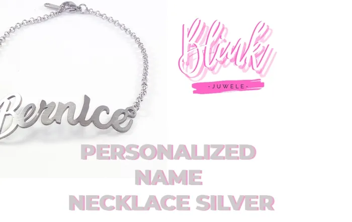 Personalized name necklace silver