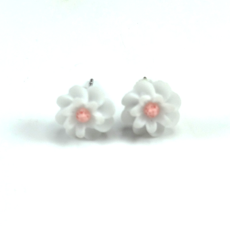 White Flower Kids Earrings