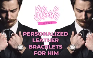 Personalized leather bracelets for him