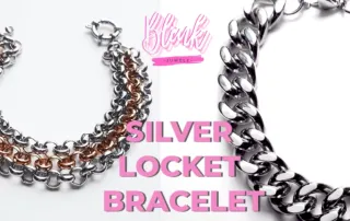 Silver locket bracelet