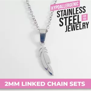 2mm Linked Chain Sets Stainless Steel Jewelry Pretoria