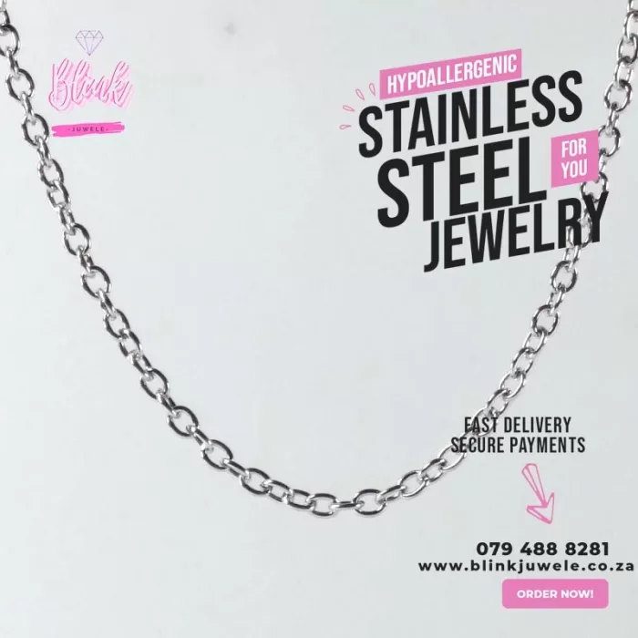 2mm Linked Chain Stainless Steel Necklaces Pretoria (5) Stainless Steel Jewelry Pretoria