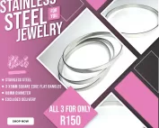 5mm Square Edge Flat Bangle Combo