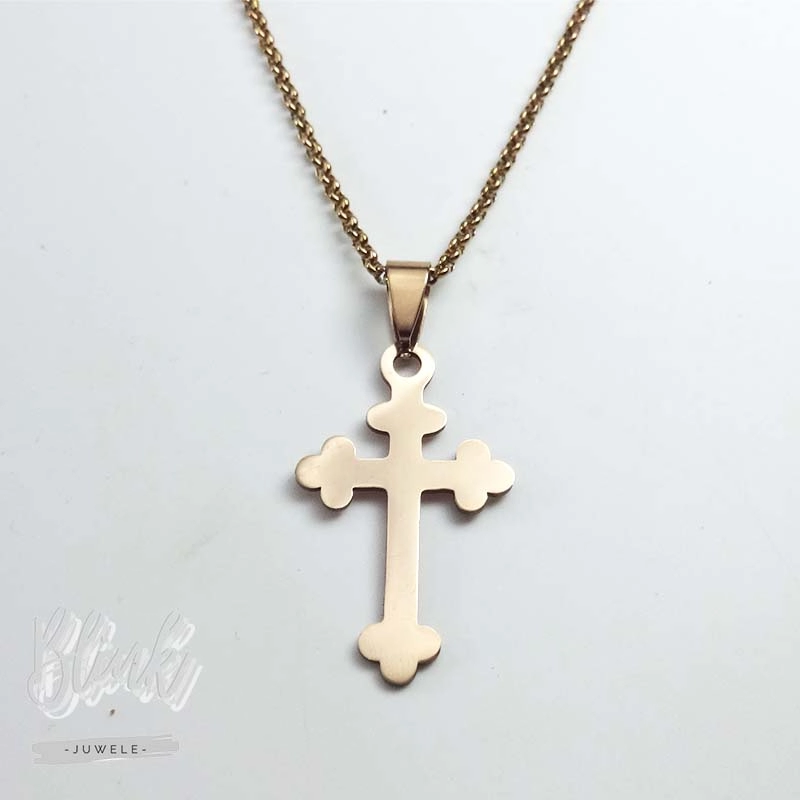 Celtic Rose Gold Cross Pendant