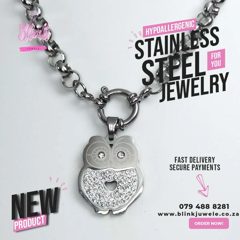 Crystal Owl Necklace - Image 2