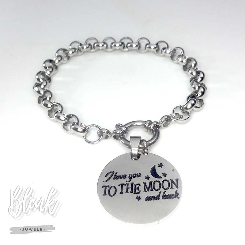 I Love you to the moon Charm Stainless Steel Jewelry Pretoria I Love you to the moon Pendant