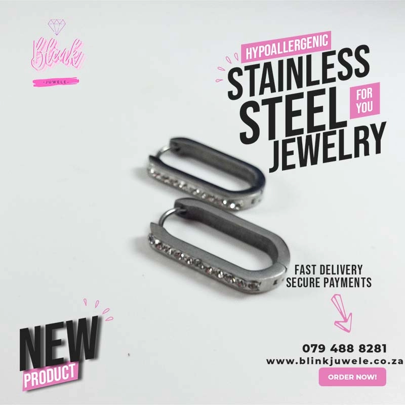 Oval Crystal Earrings - Image 2