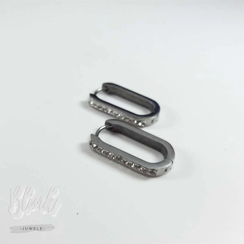 Oval Crystal Earrings Stainless Steel Jewelry Pretoria Oval Crystal Earrings