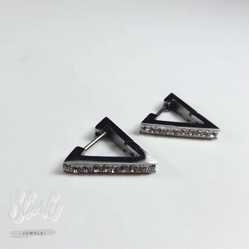 Triangle Crystal Earrings