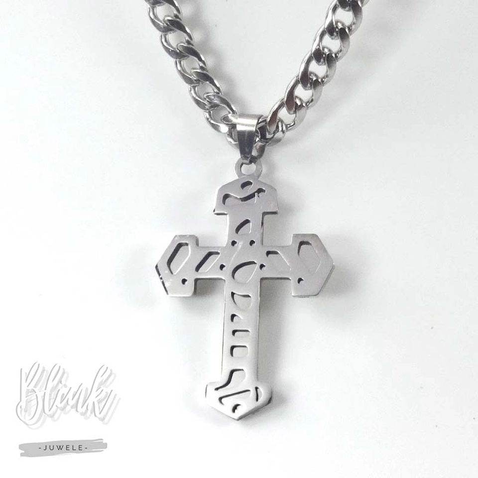 Big Pattern Cross Necklace