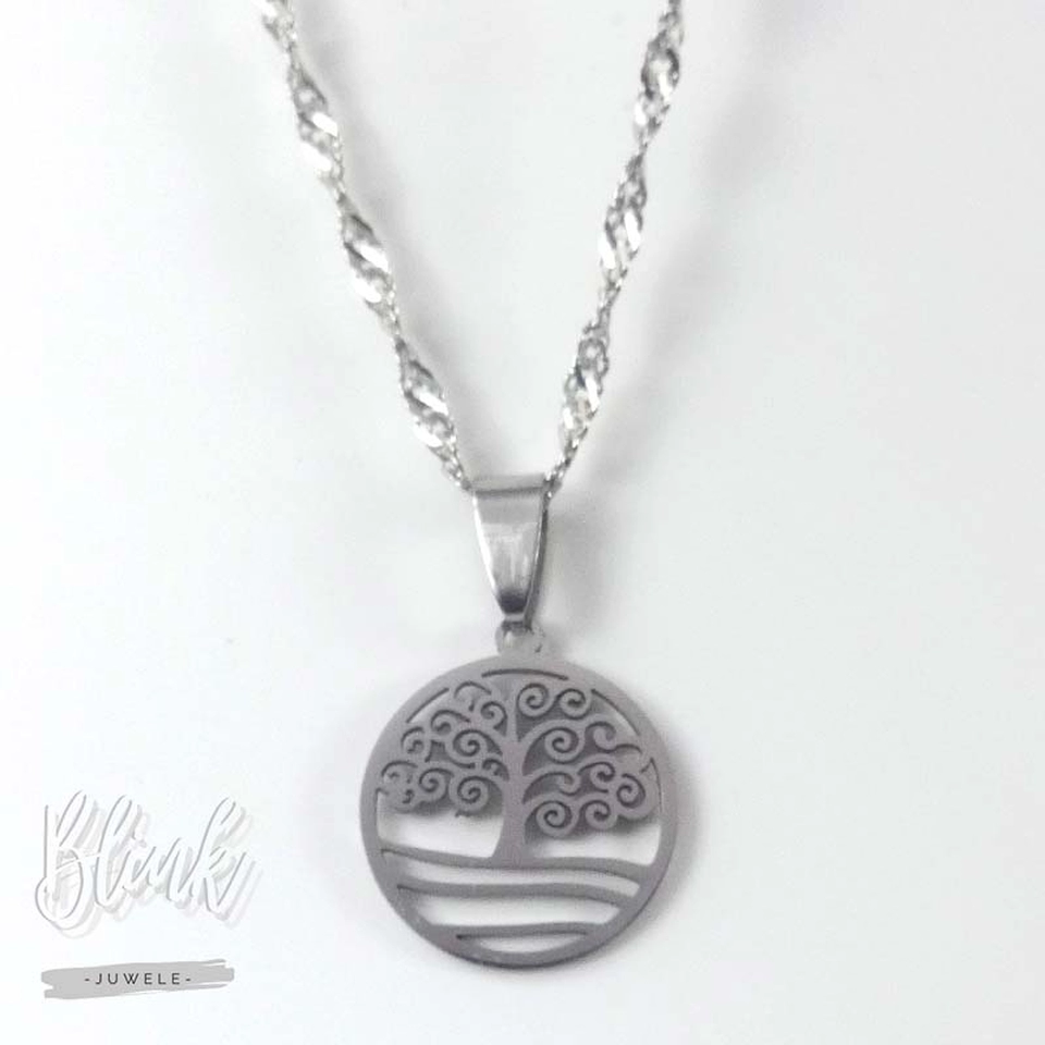 Curly Tree of Life Pendant Stainless Steel Jewelry Pretoria Curly Tree of Life Pendant