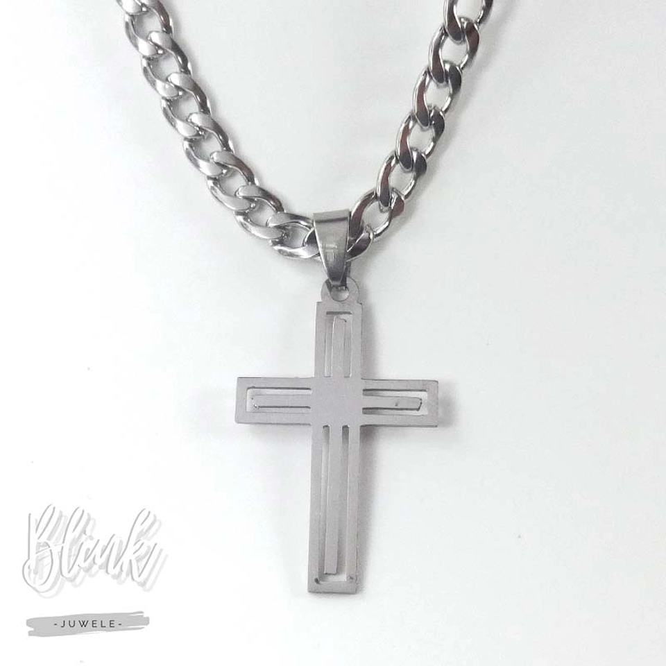 Medium Cross Necklace Stainless Steel Jewelry Pretoria Medium Cross Necklace