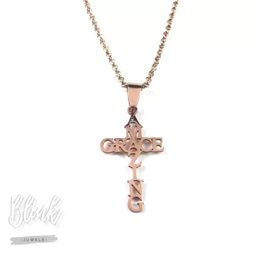 Rose Gold Amazing Grace Pendant