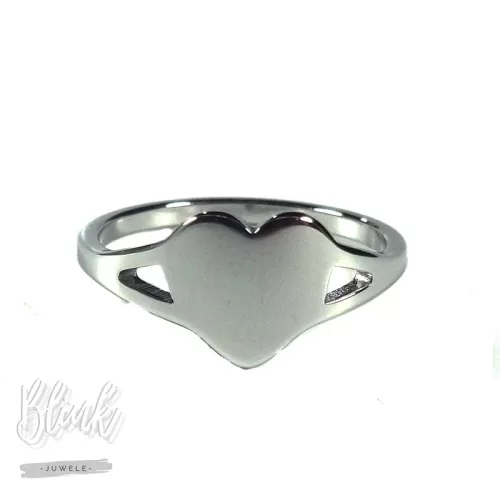 Solid Heart Adjustable Ring